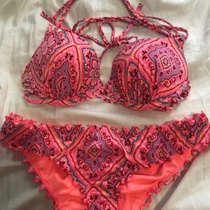Pink bikini set